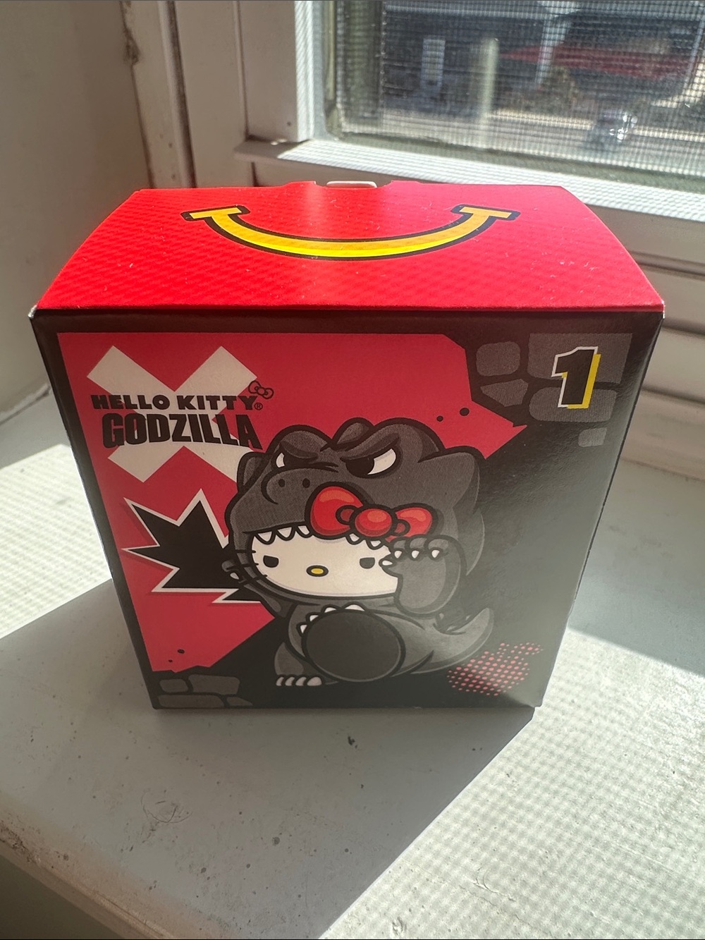 McDonald's Hello Kitty Godzilla Collectible Box – Red & Black